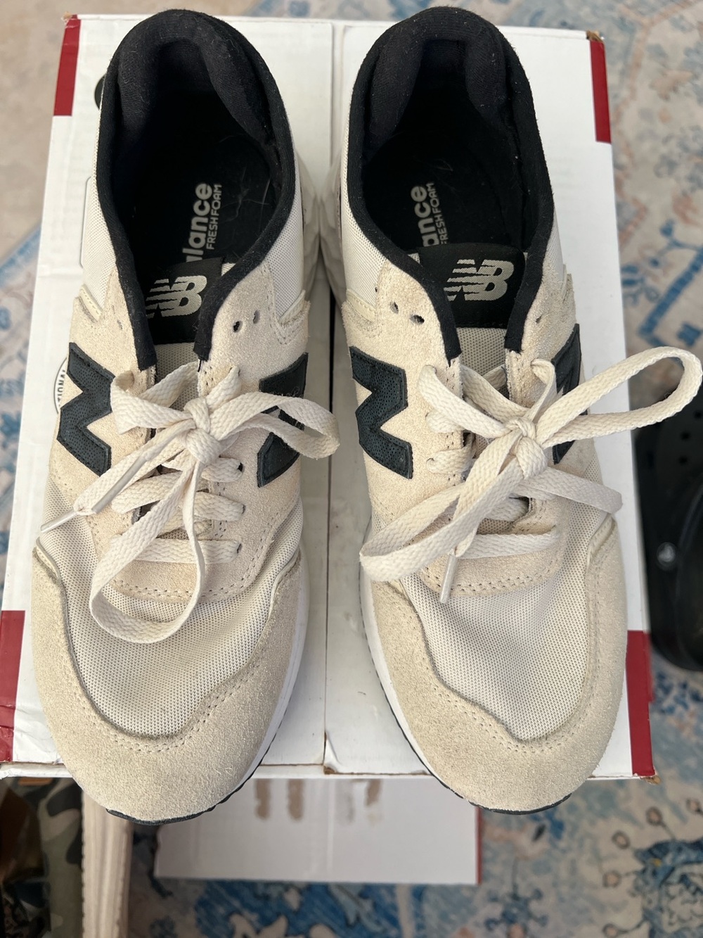 New Balance womens 7.5 Freshfoam x70  Sneakers with leopard accent